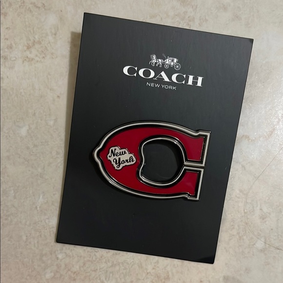 COACH- Red and Black New York Pin - NWOT - 24999G - Picture 1 of 3